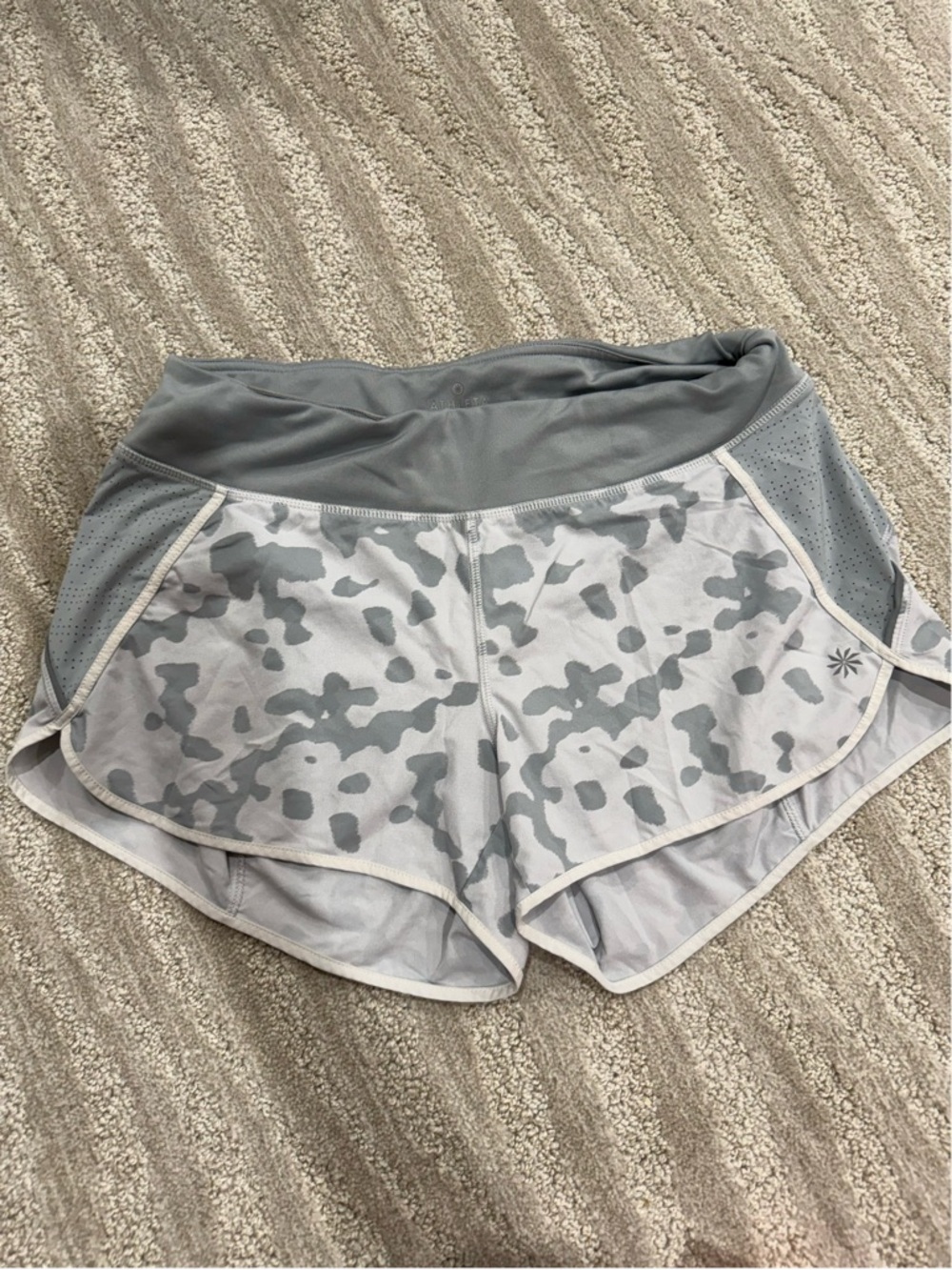 Athleta Grey Camo Athletic Shorts